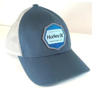 HURLEY PACIFIC PATCH DARK BLUE BASEBALL CAP MESH SNAPBACK YUPDONG SURFER